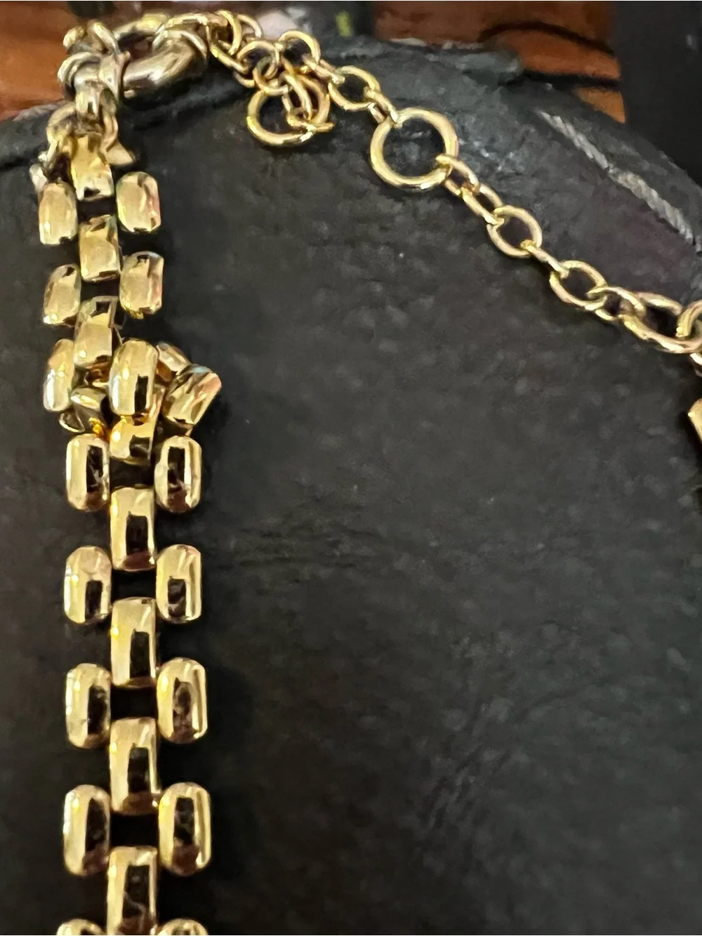 Gold Statement Necklace with Orange and Coral Accents J Crew.